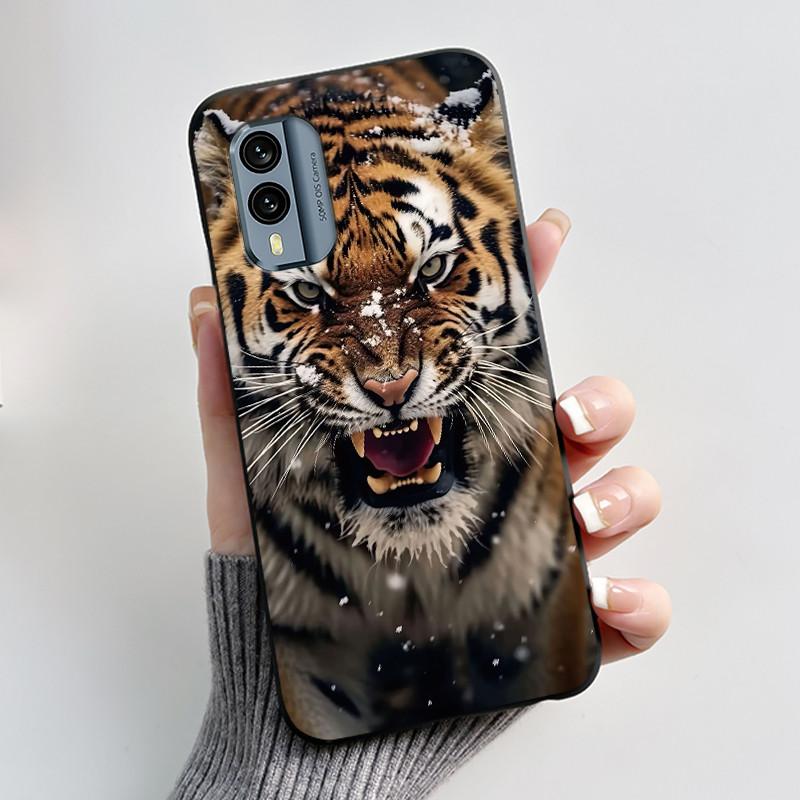 Casing For Nokia X30 5G Anti-scratch Bumper Soft Shell For Nokia XR21 Beautiful Brightly Colored Sunflower Pattern Black Case