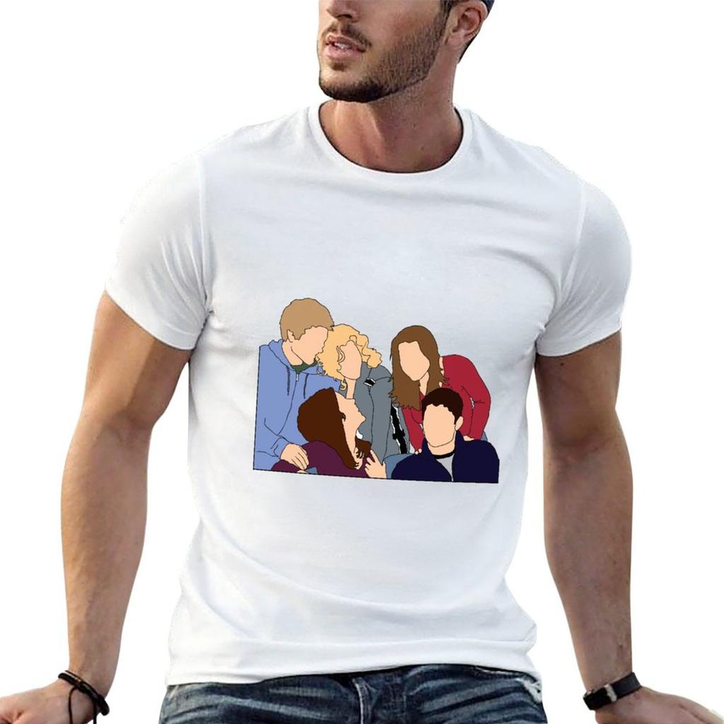 One Tree Hill Cast Group Graphic T-Shirt Casual Everyday Wear T-Shirt