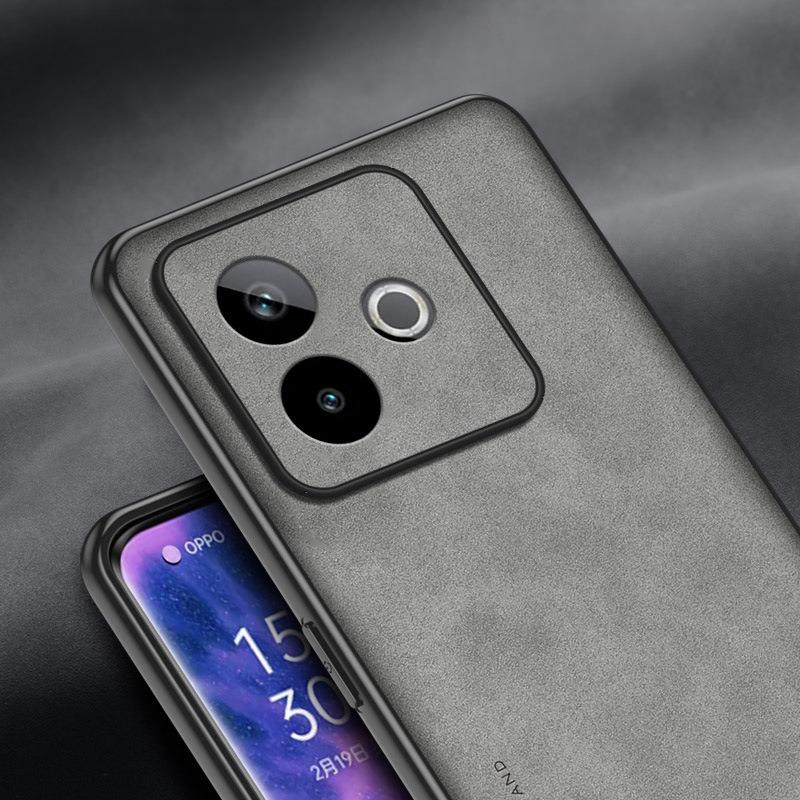 For Realme GT 7T Plain PU Leather Phone Case For Realme GT 7 Pro NEO 7 X 7SE Matte Soft Silicone Shockproof Protection Back Cover