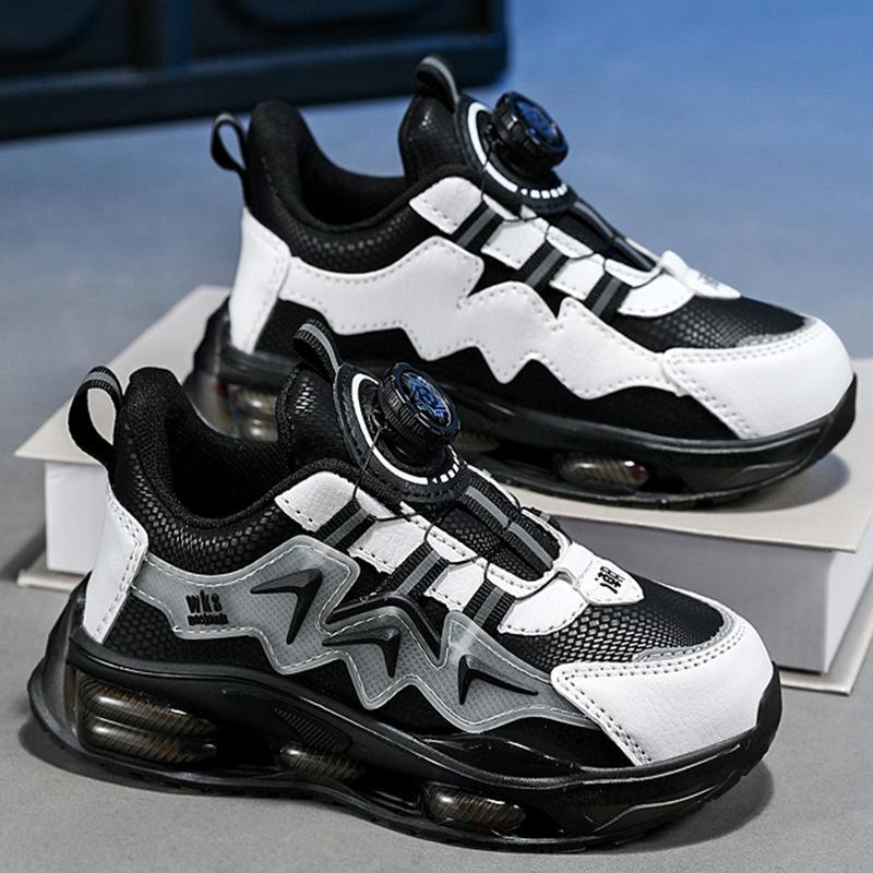 Mid-sized and older children's rotating buckle casual dad shoes autumn boys' shoes 2025 autumn new children's non-slip sneakers