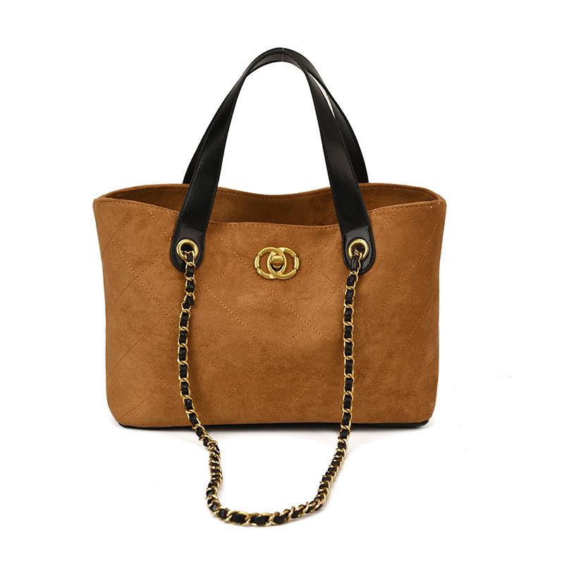2025 Autumn Women's Large Capacity Retro Chain Tote - High-End Handheld Shoulder Bag