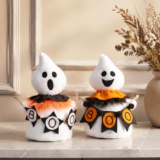 Plush Ghost Ornaments for Home Halloween Faceless Ornament, Cute Cloth Fabric Ghosts Table Holiday Gifts Friends And Family Decoration,
