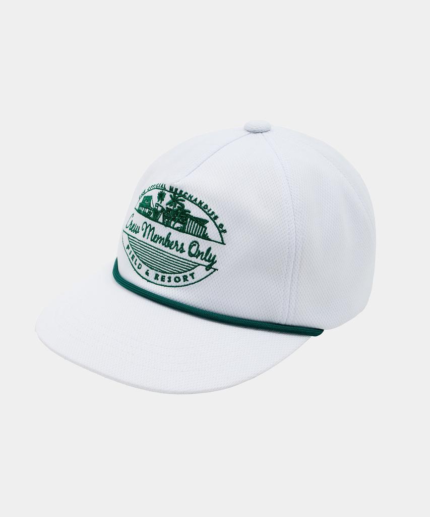 CREW MEMBERS ONLY Resort Logo String Cap White