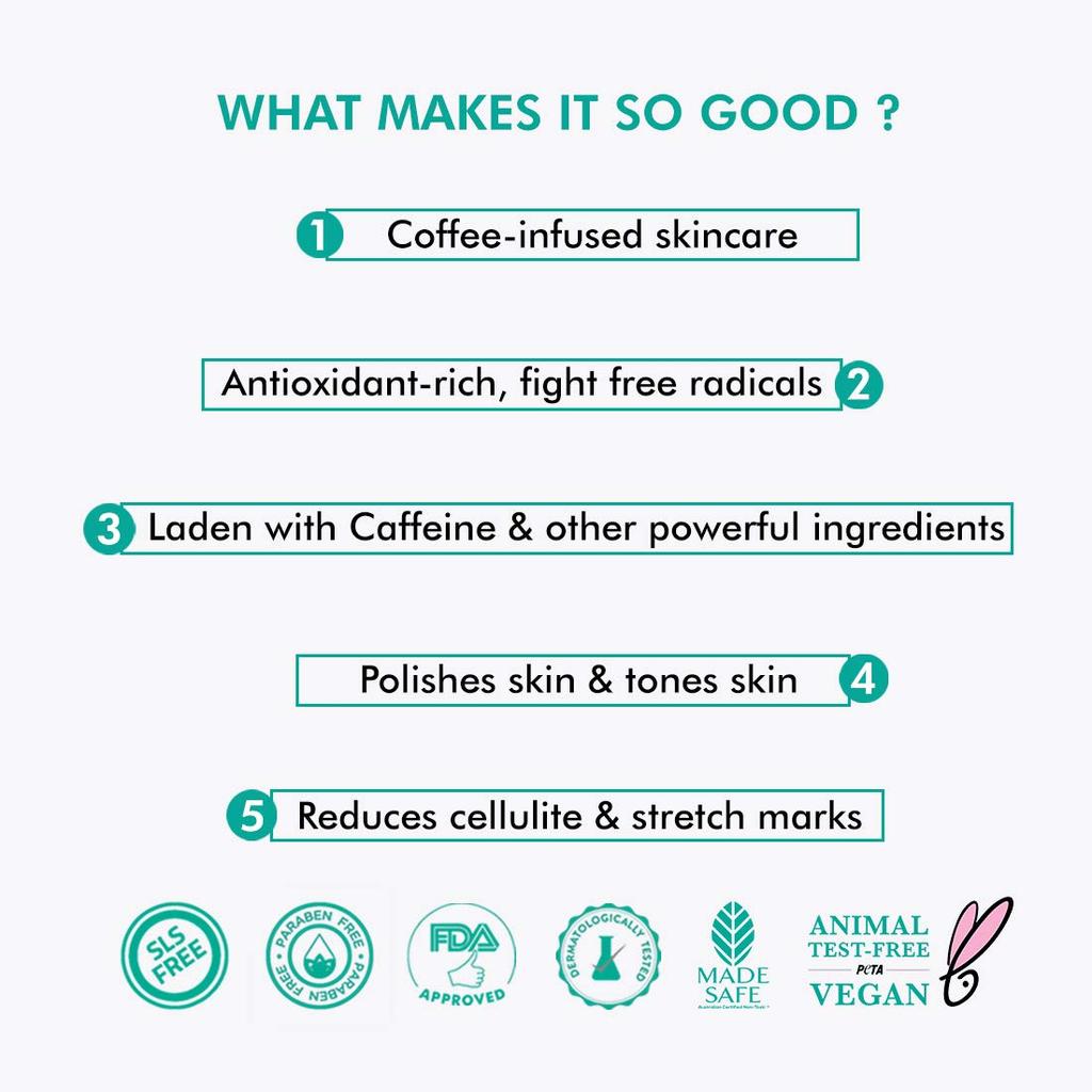 mCaffeine Coffee Body Toning & Polishing Kit With Oil 100ml, Scrub 100g & Lotion 200ml