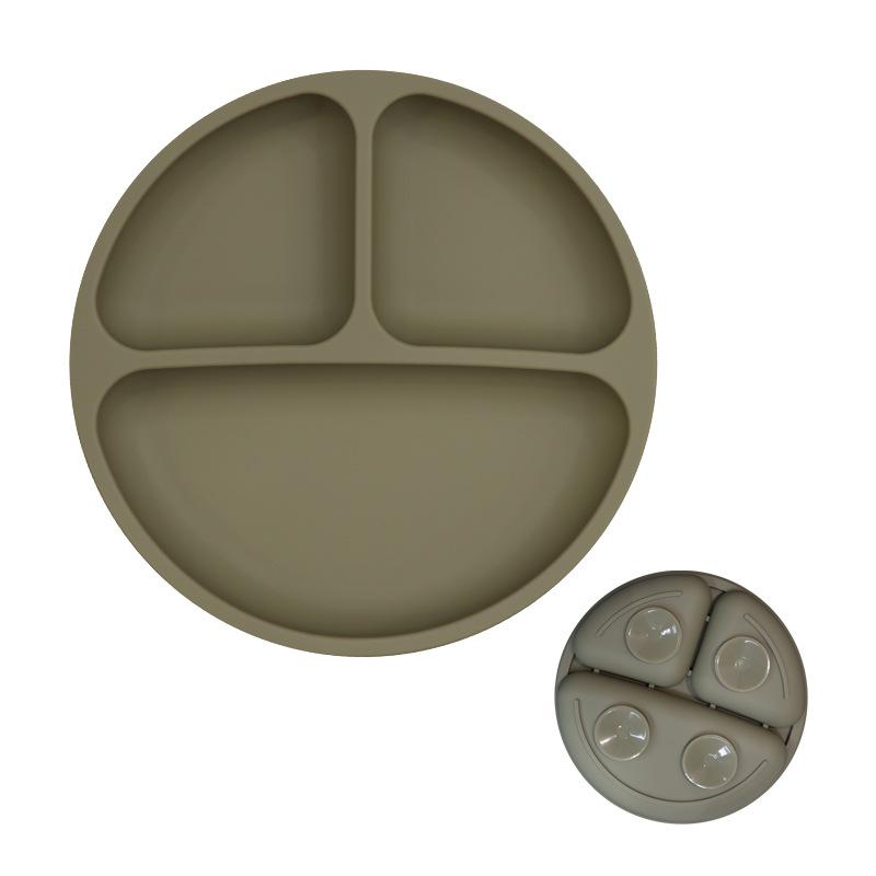 Baby Silicone Dining Plate Kids Feeding Plate Sucker Bowl Owl Shape Children Dishes Feeding Toddler Training Tableware BPA Free