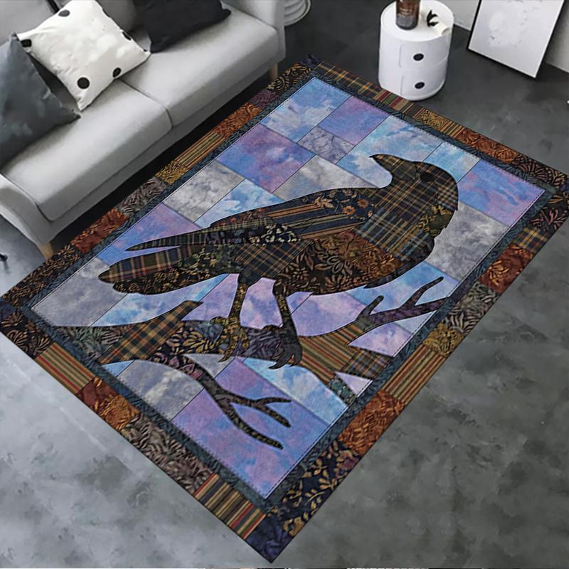 

2025 New Crow Decoration Carpet Rug for Living Room Bedroom Home Sofa Decoration,Kids play Non-slip Floor Mat54 40x60cm( 15x23in )