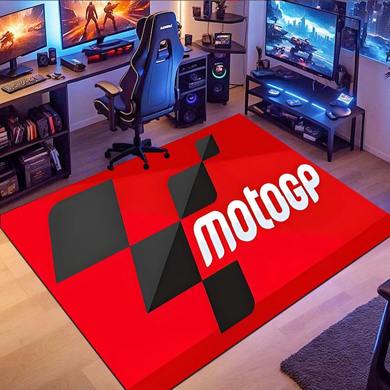 MotoGP Logo Rug, Suitable for Living Room, Bedroom, Game Room, Computer Room and Home Décor.