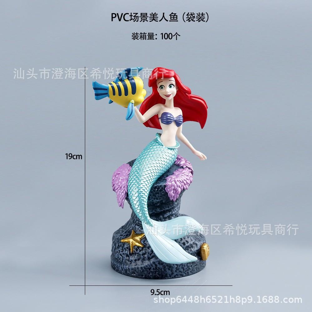 Anime Disney Little Mermaid Ariel Figure Toys Ariel The Princess Charm Collection Desktop Decoration Collection Birthday Gift