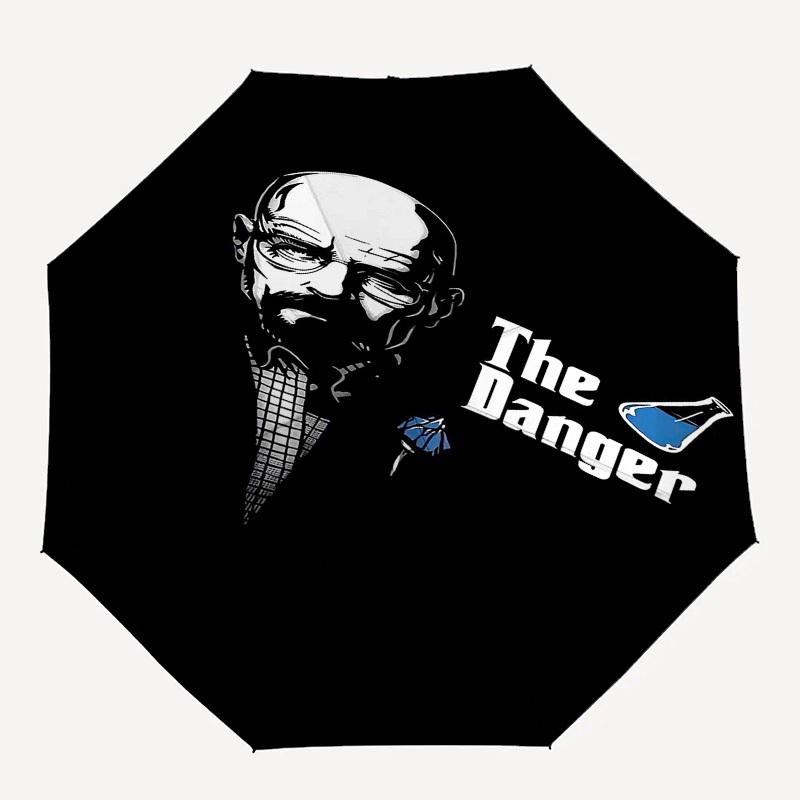 1 шт. Зонт-трость «Во все тяжкие» Опасность Автоматическое открытие/закрытие Ветрозащитный купол, Кнопка автоматического открытия/закрытия10162