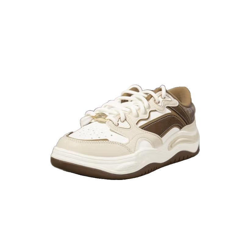 New LiNing Anti-Slip And Wear-Resistant Coverage Low-Top Skateboard Shoes Women's Ecru AGCV008-2