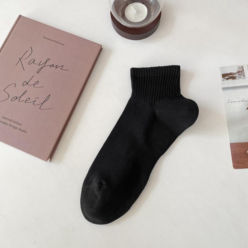 Solid Color High Elastic Bar Basic Versatile Casual Sports Socks Men'S Fashion Sports Men'S Socks