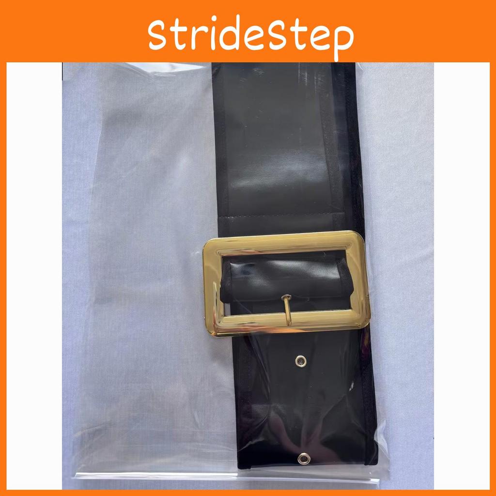 Women Wide Pu Leather Belt With Alloy Pin Buckle For Dresses Outerwear And