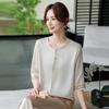 Elegant Mid-Aged Women's Seven-Sleeve New Chinese Style Shirt