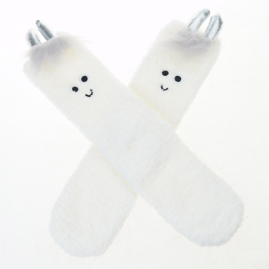 Women Cute Animal Fuzzy Socks Thick Winter Coral Fleece Indoor Home Sleep Socks