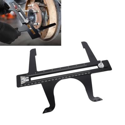 Brake Resetting Gauge Tool 6.5-14.25in Double Scale Stainless Steel Brake Drum Measuring Resetting Tool Brake Measuring Tool