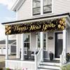 Happy New Year Banner, Large New Year Decorations Banner, 120x20 Inch New Year's Yard Sign Backdrop with Firework for Home 2026 Lunar New Years Eve
