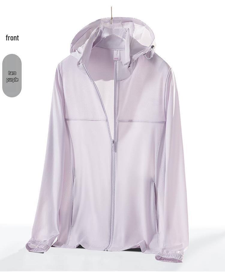 UPF50+ Summer Ice Silk Sun Protection Jacket with Hood for Men & Women