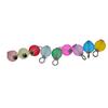 50Pcs Mix Color Frosted Glass Beads Pendant Charm Jewelry Makings Silver Pin