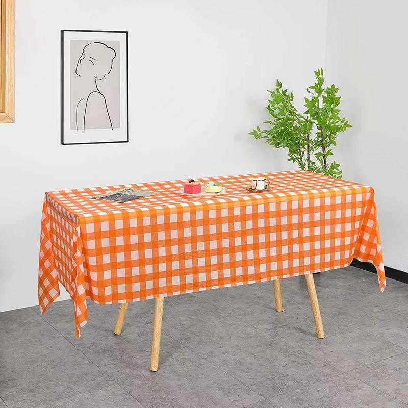 Rot Schwarz Karierte Einweg-Tischdecke Hochzeit Geburtstagsparty Indoor Outdoor Picknick Tischdecke Kunststoff Wasserdichte Tischdecke