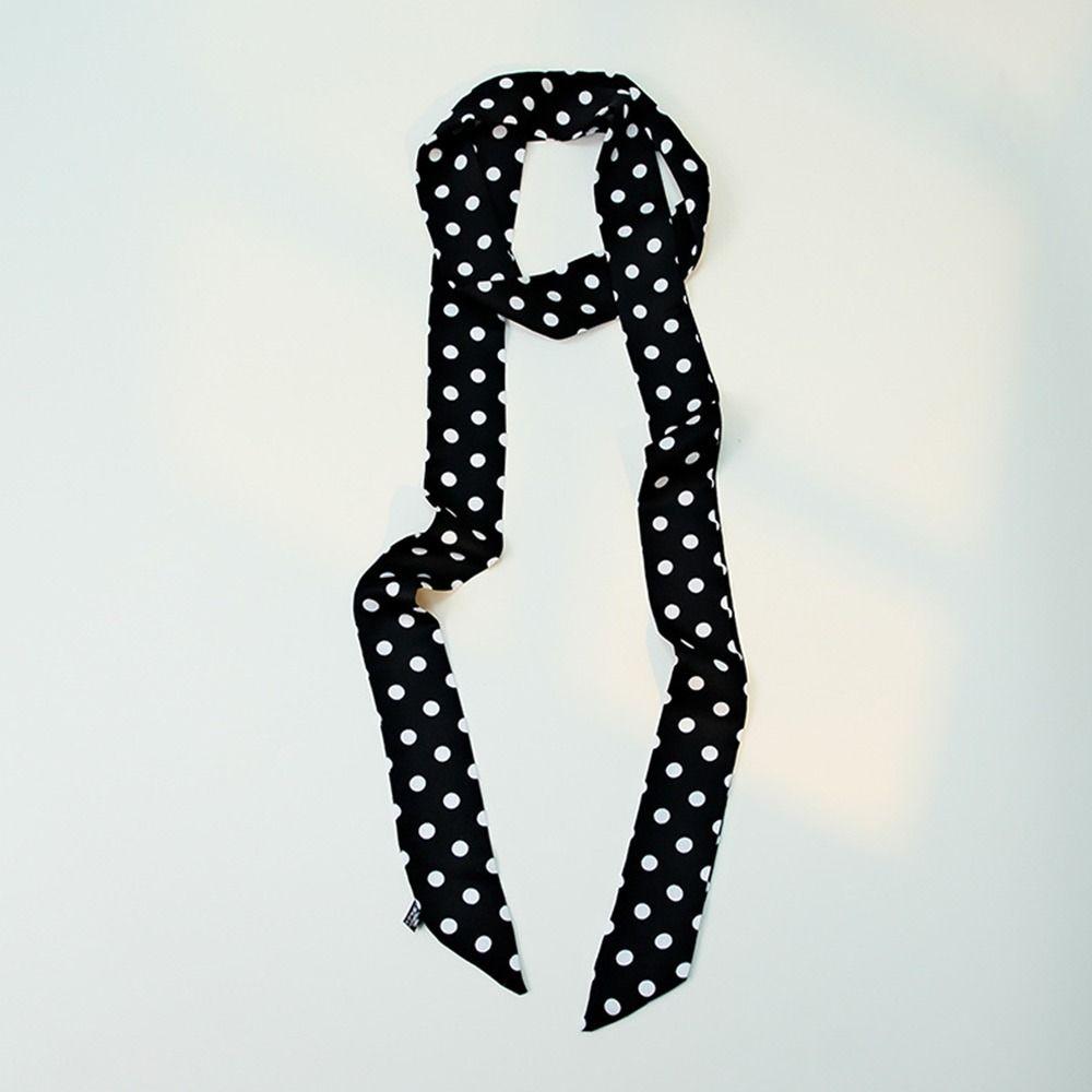 Long Bag Ribbons Wave Point Headbands Fashion Head Scarf for Women