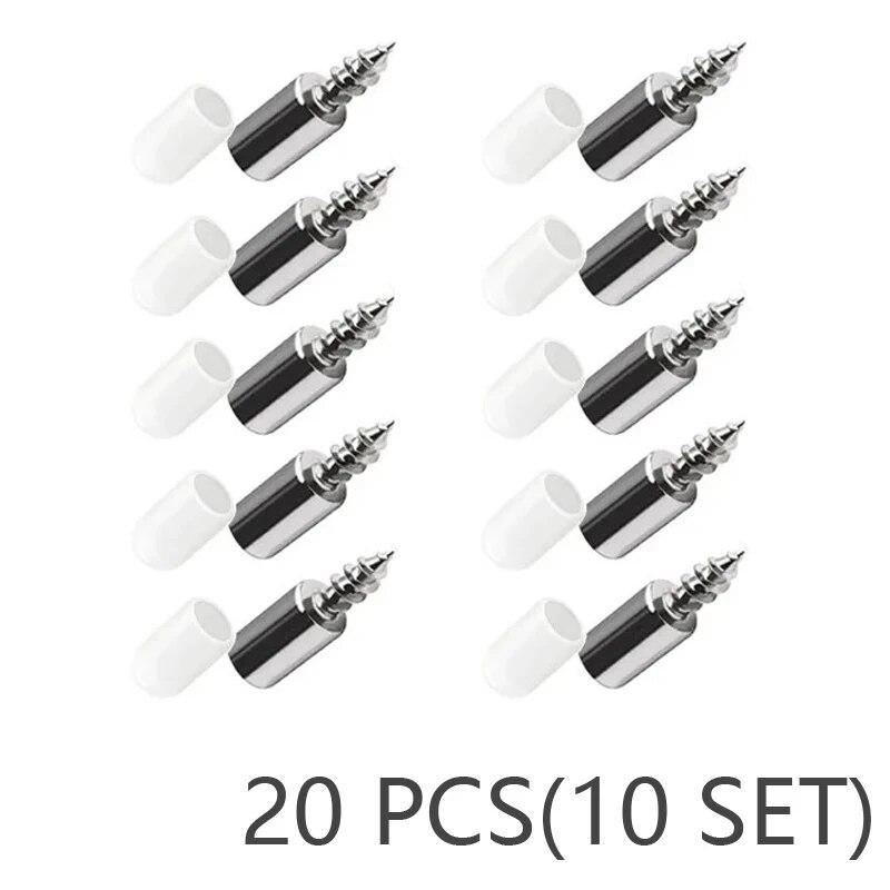 

20/80 шт., опорные гвозди для полок, колышки с нескользящей втулкой, саморезы, самоклеящиеся зажимы, колышки, держатели для полок