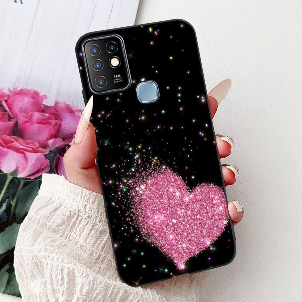 For Infinix Hot 10 Case Silicone Cute Cat Fashion Flowers Luxury Painted Back Cover For Inifnix Hot 10 Phone Case X682B X682C