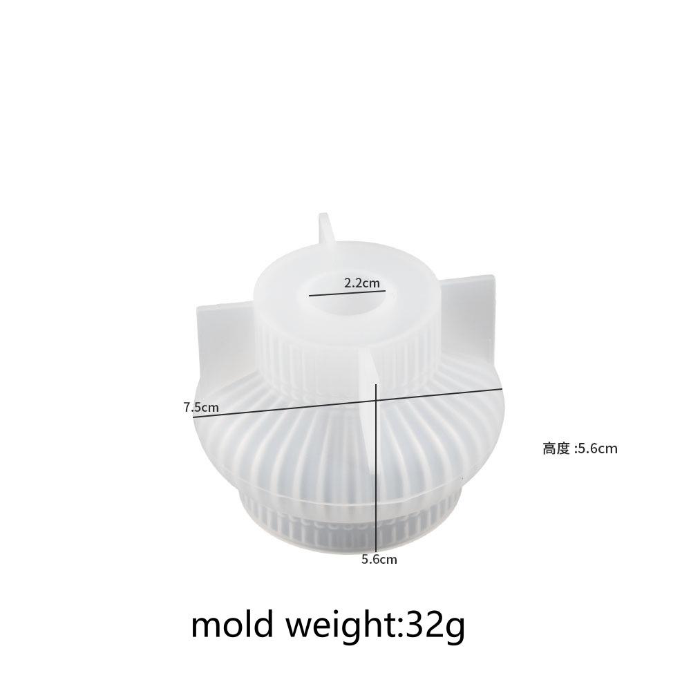 Geometry Stripe Candlestick Silicone Mold DIY Round Lantern Candle Holder Ornaments Molds Plaster Resin Crafts Making Home Decor