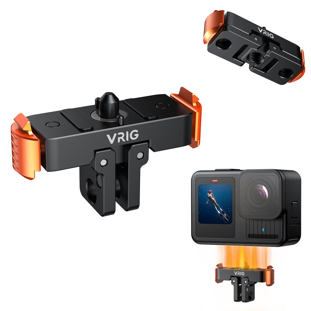 VRIG AC-28 For GoPro 13 Camera Quick Release Mount Base Magnetic Attachment