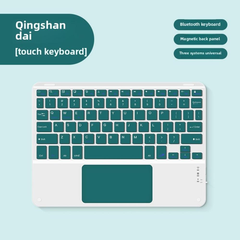 Bluetooth Keyboard with Touchpad for iPad iPhone Tablet Silent Rechargeable Wireless Keyboard Mouse Combo