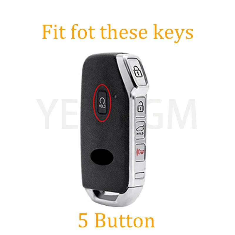 Remote Key Smart 5 Button Tpu Car Key Case Cover For Kia Telluride Telluride Sx Sportage R K5 Gt Line Seltos