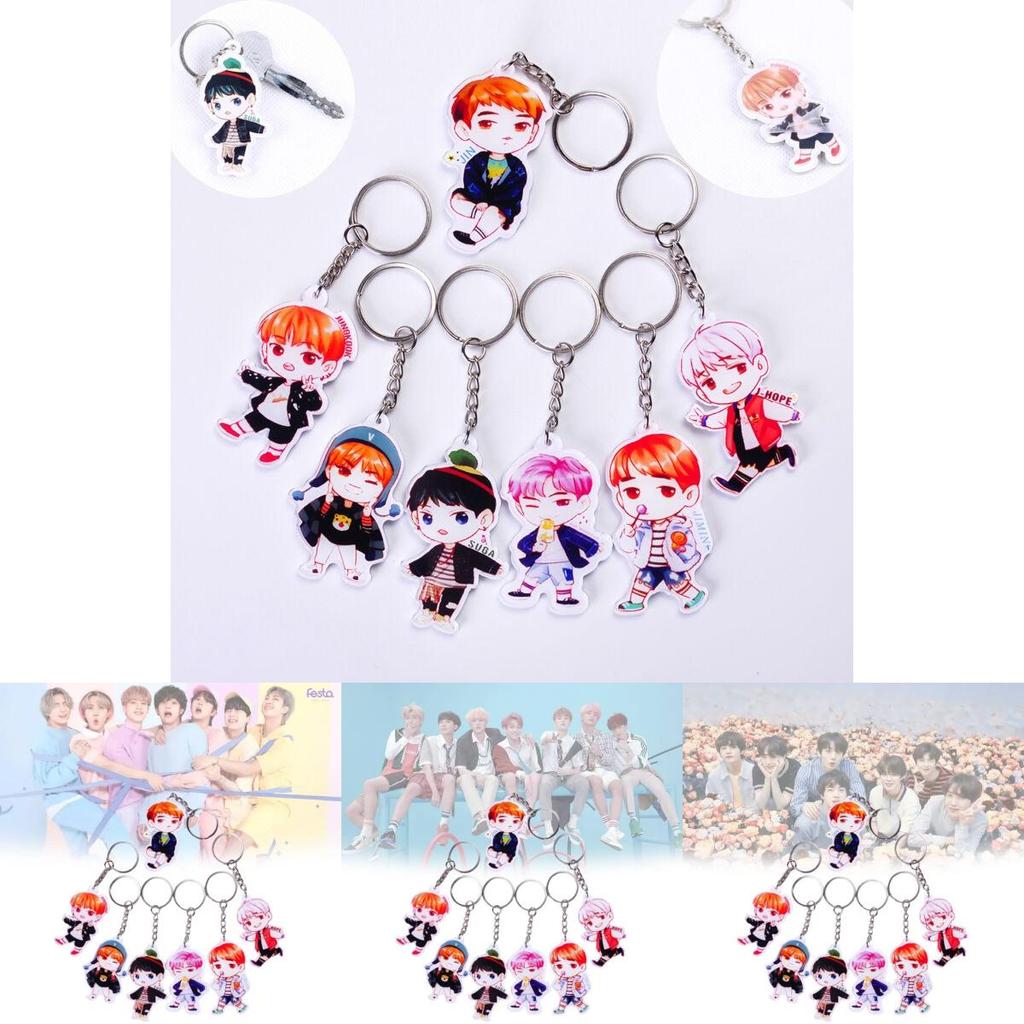 Premium Quality Bts Bangtan Boys Acrylic Key Ring Keychain Featuring Jung Kook Jimin Jin V Suga Jhope