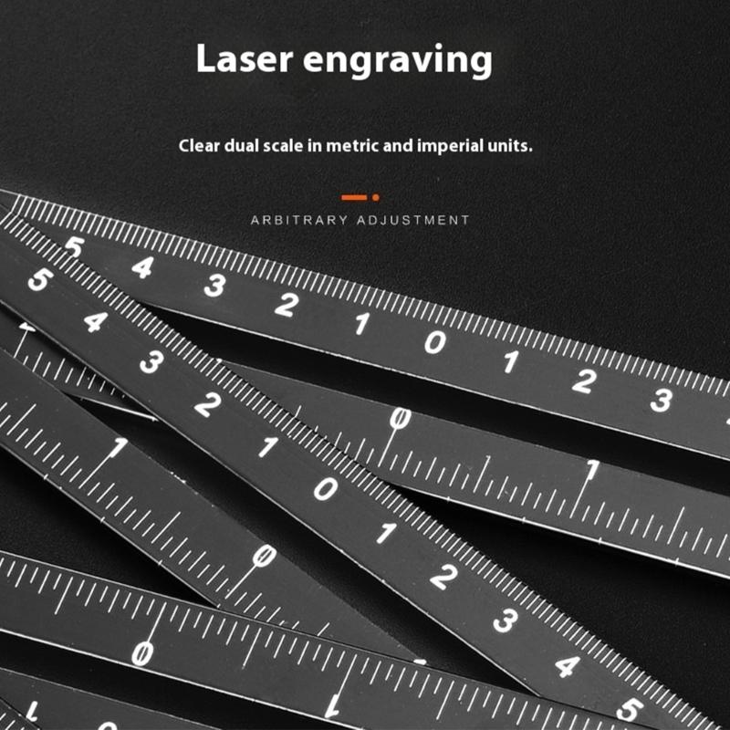 Aluminum 6 Fold Angles Measuring Ruler Template Tool Construction Angles Ruler Drill Guide Ceramic Tile Opening Locator