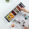 Fruit Box Condiment Container 4-6 Grids With Lid Large Capacity Bar Divided Fruits Bowl Household Seasonin Box Food Storage