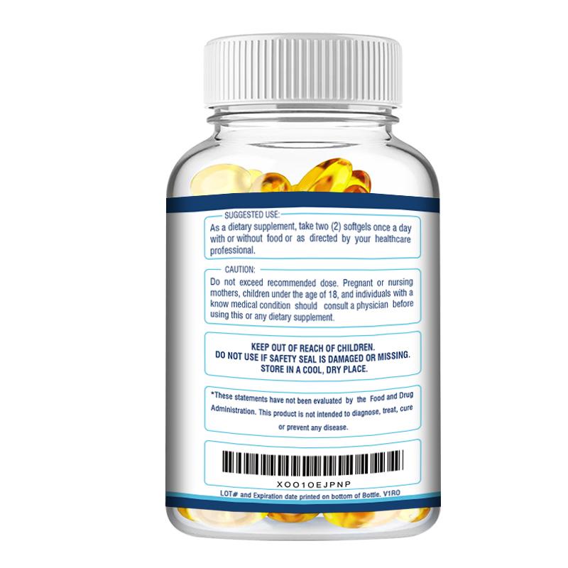 Triple-strength Omega-3 Fish Oil Capsules, Wild-caught EPA and DHA, Omega-3 Fatty Acids, Suitable for Adults.