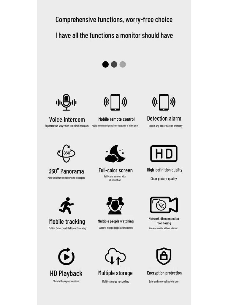 1080P HD Indoor PTZ WiFi Surveillance Camera