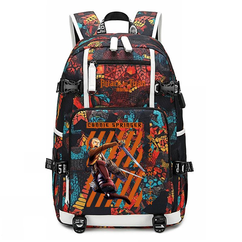 Attack On Titan Print School Backpack Large Capacity Casual Daypack for Boys Girls