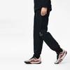 Li-Ning Letter Logo Printed Cuffed Fleece Water-Resistant Loose Knit Sports Pants Men pants Black AYKT693-1