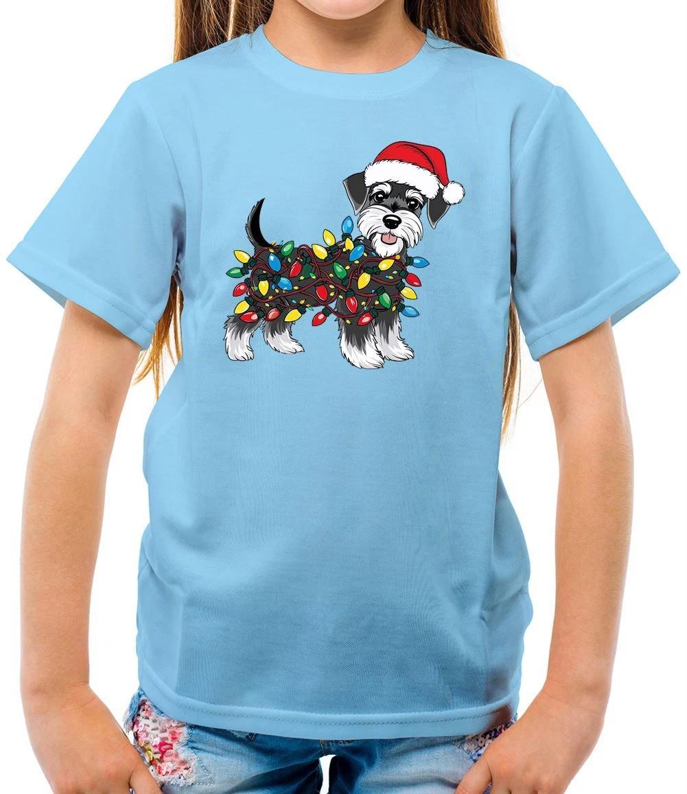 Miniature Schnauzer Christmas Dog - Kids T-Shirt - Xmas Dogs Cute Love Pet 150
