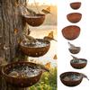 3Pcs Metal Bird Feeder Rust-Resistant Insect Bird Water Bath Drinking Cups Ornament Hanging Outside for Garden Decor