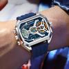 Luxury Men Wristwatch Date Week Luminous LED Quartz Man Clock Silicone Strap Electronic Dual Time Fashion Men's Watches