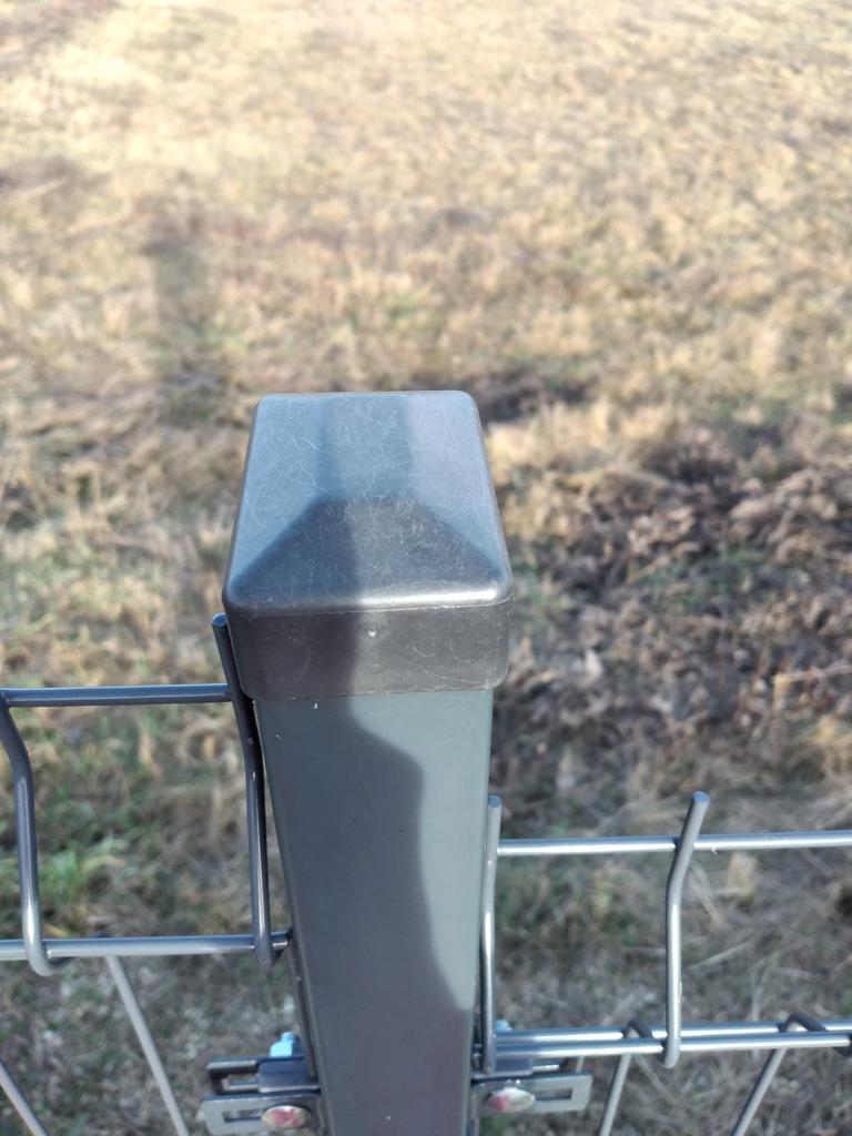 External end cap for profile, cap, roof, 80x40, 10 PCS, BLACK