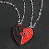 New Couple Necklace Creative Magnet Buckle Men's and Women's Pendant Set Heart-shaped Love Letter Necklace