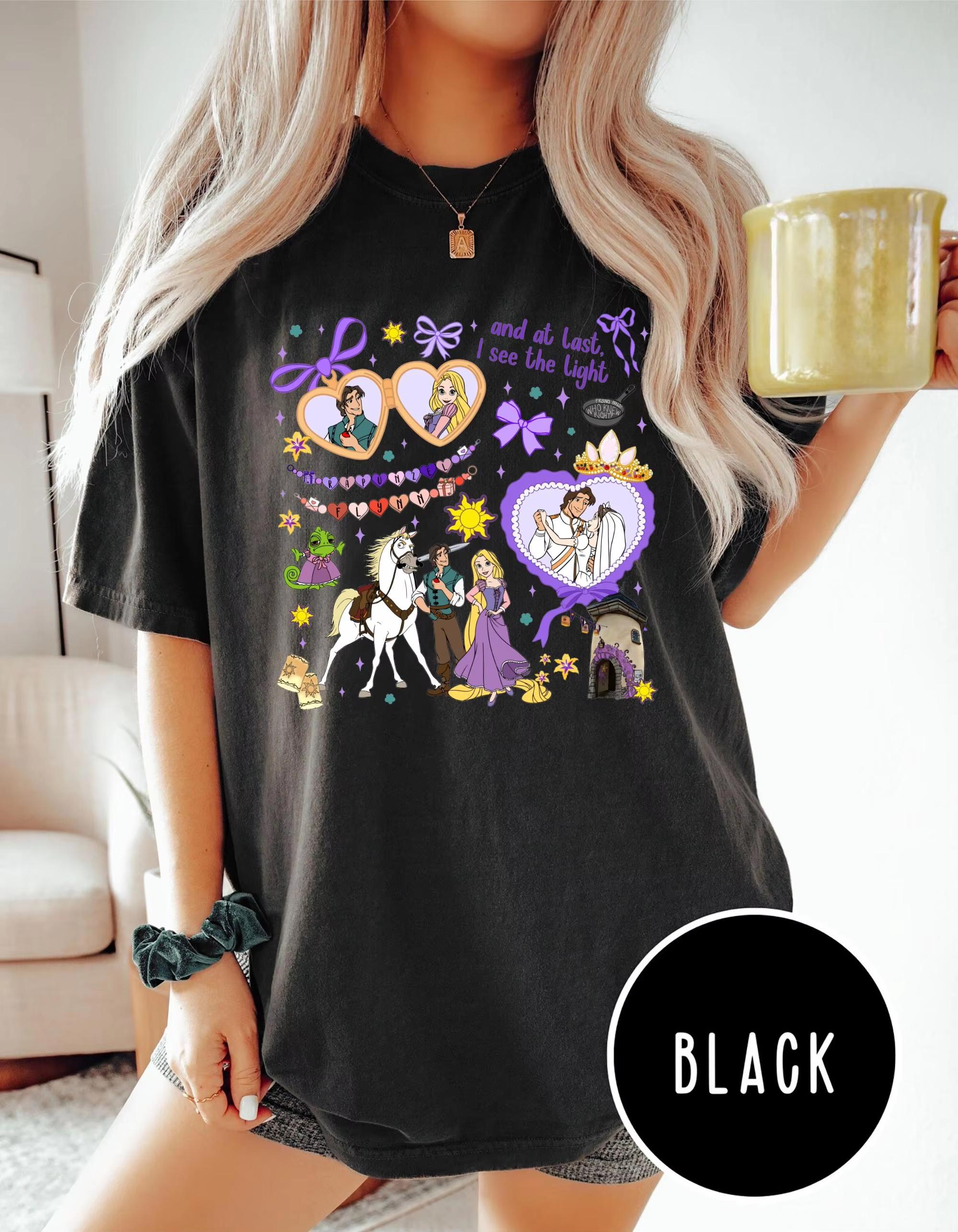 

Coquette Bow Tangled Rapunzel Floral Shirt Princess Rapunzel Shirt Lost Princess Tee Magic Kingdom Shirt 4XL