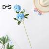 Easy Care Fake Flower Green Leaves Attractive Wedding Bouquet Artificial Peony Flower