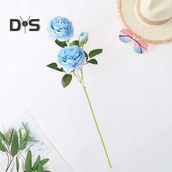 Easy Care Fake Flower Green Leaves Attractive Wedding Bouquet Artificial Peony Flower