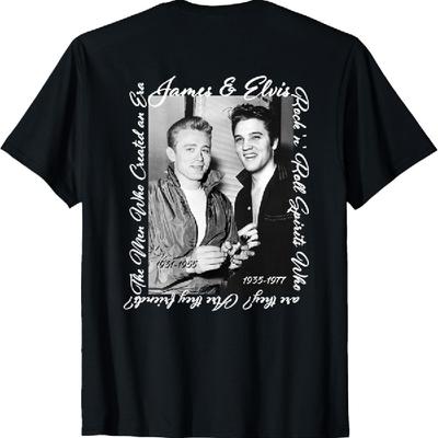 James Dean_Elvis Presley_Back Printed T-Shirt