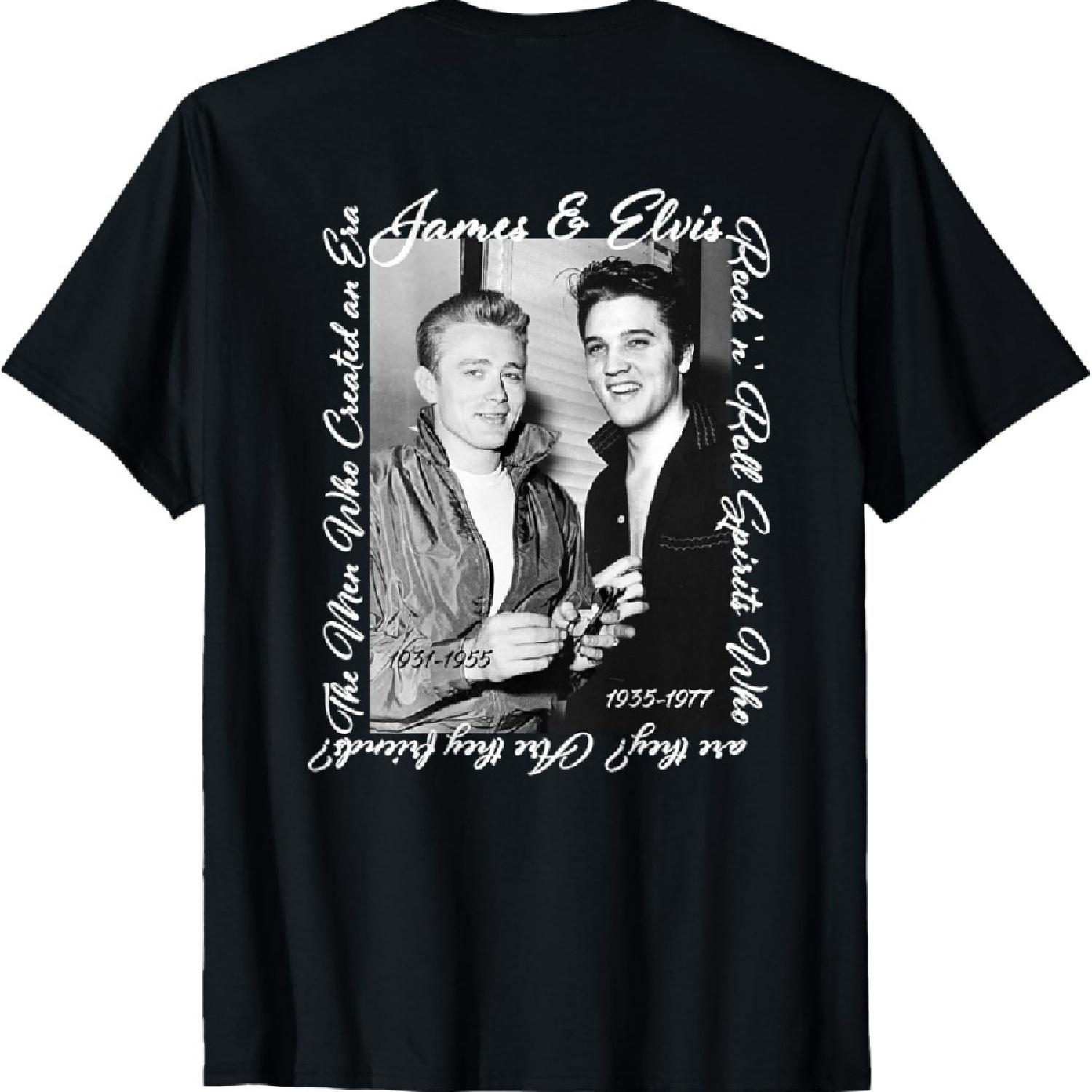 

James Dean_Elvis Presley_Back Printed T-Shirt XXXXXL чёрный