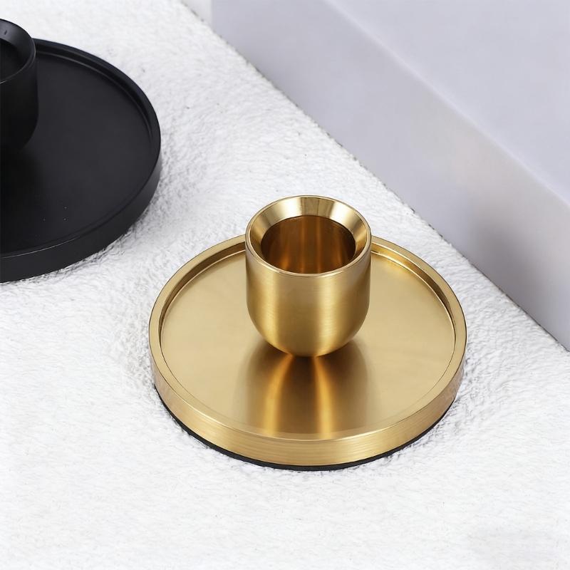 Contemporary Candlestick Holders Stands Set Of 3 Metal Decorative For Dining Table