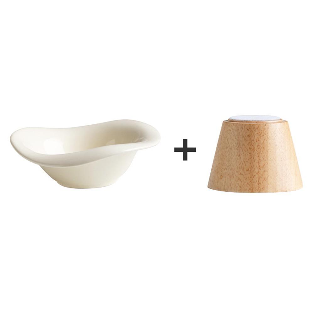 Ceramic Pet Cat Bowl Neck Protection Spill Proof Bowl Dog High Foot Bowl Pet Supplies