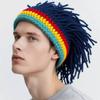 Warm Reggae Dreadlocks Knitted Hat Synthetic Hair Africa Roots Wig Playful Pullover Cap  Men